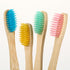 10 Pcs Soft Bristles Bamboo Toothbrush for Adults, Biodegradable Natural Bamboo Charcoal Toothbrushes, Eco Friendly Color Bristle Wood Tooth Brush...