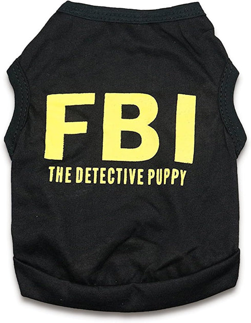 6 Pack Puppy Clothes for Small Dog Boy Summer Shirt for Chihuahua Yorkies Male Pet Tshirts Cat Clothing Black Security Vest Funny Apparel, Large...