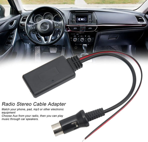 13Pin Wireless Audio Adapter,KIMISS ABS Bluetooth 5.0 Module Wireless Audio Cable Adapter Car Radio Stereo Parts for Kenwood......