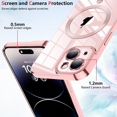 Magnetic Clear Case for iPhone XR Case 6.1-Inch, Military Drop Protection Anti-Scratch Shockproof Plating Slim Crystal Clear Soft iPhone XR Case f...