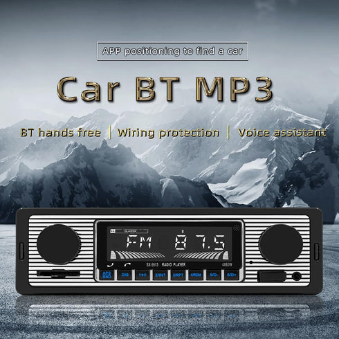 Classic Single Din Car Radio with Car Bluetooth,Car Stereo FM Radio,Hands-Free Calling,USB/SD/AUX Port,Car Mp3 Player,Voice Control,Remote Control...