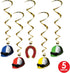 Beistle 5-Piece Derby Day Whirls, Horse Racing Game Supplies, Horse Racing Party Supplies, Horse Themed Party Decorations, Jockey Party Accessorie...