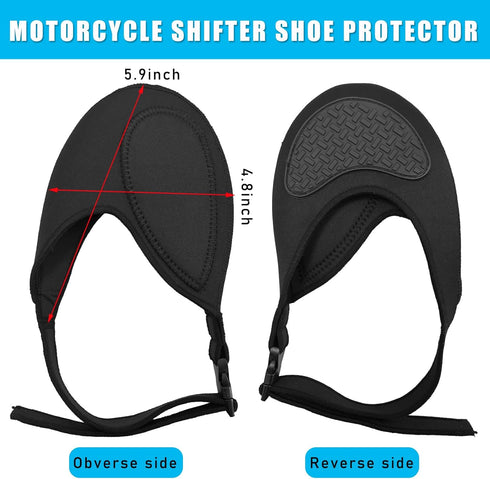 Motorcycle Shifter Shoe Protector, Motorbike Protective Gear Shifter Cover, Adjustable Anti-Slip Boot Shift Guards Pad, Toe Protector Motorcycle A...