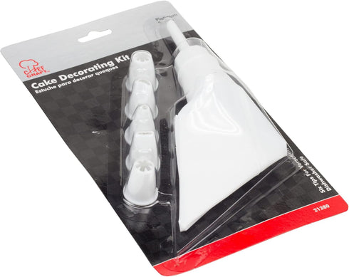 Chef Craft Select Plastic 6-Tip Cake Decorating Kit, 6 piece set, White...