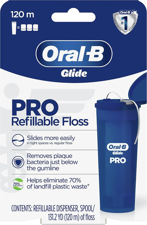 Oral-B Glide PRO Refillable Dental Floss Starter Kit, 120m...