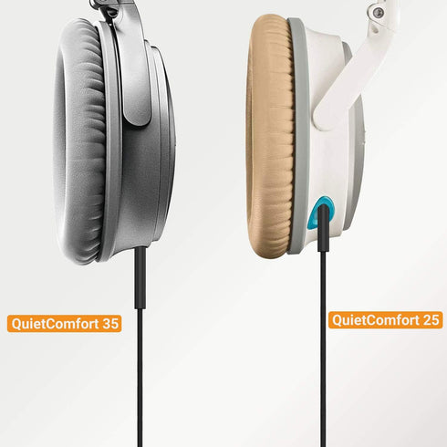 Cubilux 3.5mm to 2.5mm Headphone Cable with MIC Compatible with Bose QuietComfort 45/35/25 Noise Cancelling 700, Sennheiser Momentum 4, JBL Tune 7...