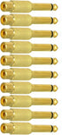 6.35mm 1/4" TS Plug to RCA Female Jack Adapter Connector - 6.35mm Mono Male to RCA Female, Gold-Plated, 10 Pack...