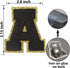 3Pcs Letter Patches Varsity Glitters Chenille,SPRT Iron on Black Letter Patch,3.1 inch Alphabet Cloth Patch for Team Costume Decoration 3.1in Heig...