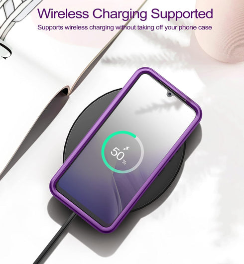 WeLoveCase Galaxy S23 5G 3-in-1 Heavy Duty Protection, Hybrid Shockproof TPU Bumper, Full Body Protective Cover - 6.1 Inch, Purple...