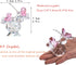 H&D HYALINE & DORA Pink Crystal Cut Double Butterfly Collectible Gift, Handmade Art Glass Animal Figurine, Gift Boxed...