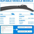CJPPPZIW® Windshield Wipers-26 Inch+17 Inch Replacement for 2002 2003 2004 2005 2006 2019 2020 2021 2022 2023 Nissan Altima Wiper Blades for My Ca...