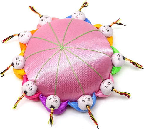 Honbay Handmade Product Chinese Traditional Style Needle Pin Cushion with 10 Kids (Pink)...
