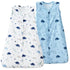 david's kids Muslin Cotton Baby Sleep Sack 6-12 Months, 2 Pack 100% Cotton Sleeping Bag for Summer, TOG 0.5 Baby Wearable Blankets with 2-Way Zipp...