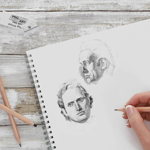 PRO ART Drawing Paper, 9-inch x 12-inch, 25 Sheet Wire Bound Pad, White...
