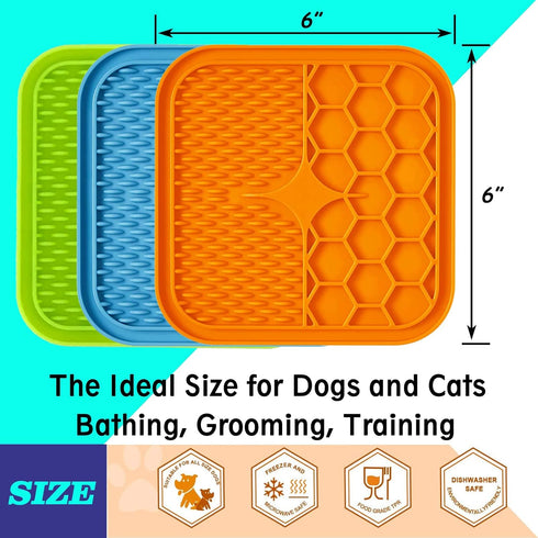 Lick Mat for Dogs, Dog Lick Mat with Suction Cups for Anxiety, Peanut Butter Dog Licking Mat Slow Feeder Dispensing Treater Lick Pad for Dogs Cats...