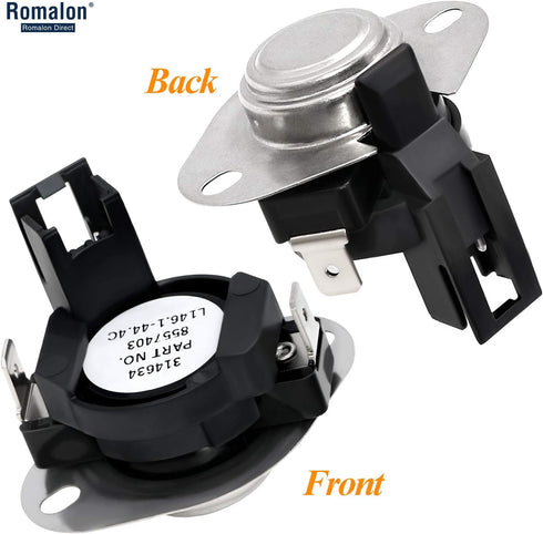 280148 (8557403&8318314) Thermal Cut Off Kit By Romalon Replacement Compatible with Whirlpool Dryers Includes Part # 8557403 Dryer Thermostat Kit & 352F Thermal Fuse 8318314