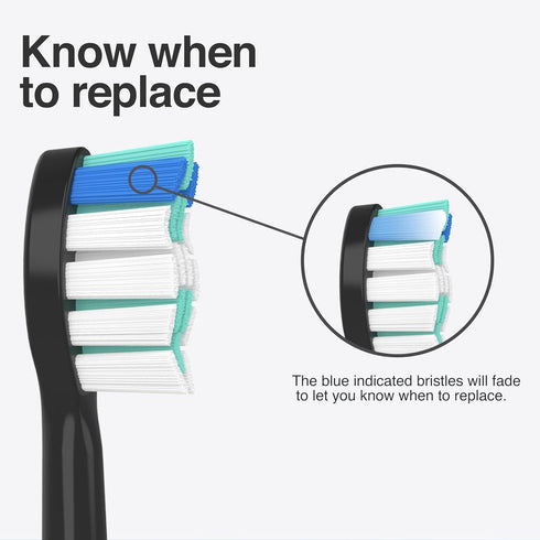 Replacement Toothbrush Heads for Philips Sonicare Replacement Heads, Brush Head Compatible with Phillips Sonicare Electric Toothbrushes C2, for Ph...