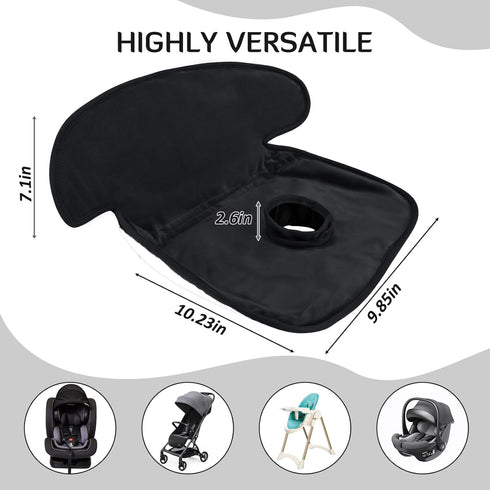 INFANZIA Dry Seat, Car Seat Protector Waterproof Carseat Liner Potty Training Toddlers, Baby and Infants, Piddle Pad for Carseats Strollers (Black...