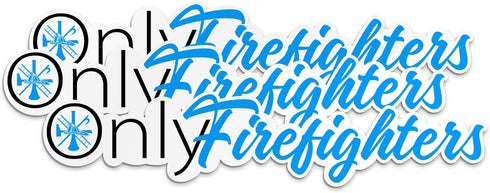 (3PCS) Only Firefighters Sticker Firefighter Fireman 3" Sticker for Men Father Dad Hard Hat Sticker Funny Decals Waterproof Vinyl Sticker for Wate...