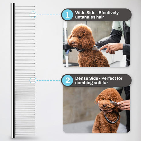 Doodle Comb For Grooming, Metal Dog Comb for Goldendoodle - Metal Comb For Dogs Doodles - Dog Comb for Goldendoodles, Poodle Comb, Finishing Comb ...