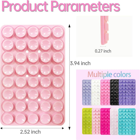 Silicone Suction Cup Phone Case Mount Double Sided, Phone Accessories Hands-Free Strong Grip Holder for Selfies and Videos, Silicon Phone Stand fo...