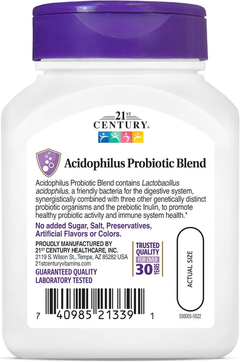 21st Century Acidophilus Capsules, 100 Count (21339)...