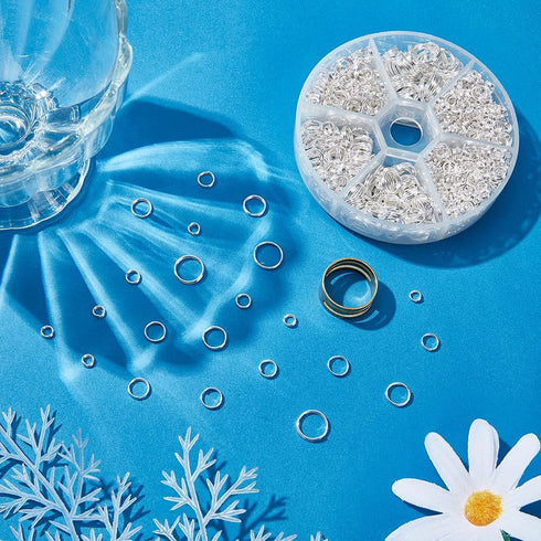 PandaHall Elite 1 Box Iron Split Rings Double Loop Jump Ring Diameter 4-10mm for Jewelry Making Silver...