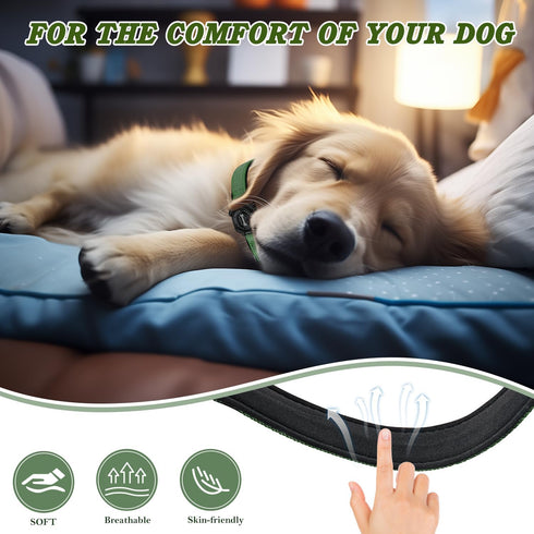 Airtag Dog Collar, 100% Waterproof Padded Apple Air Tag Dog Collar with Airtag Holder Case, Reflective Adjustable Nylon Pet Collar for Small Mediu...