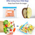 Sous Vide Bags 31Pcs, Reusable BPA Free Vacuum Sealer Bags Vacuum Food Storage Bags for Cooking/Food Storage/Microwave Heating - 24Pcs Vacuum Zipp...