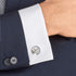 Mr.Van Men's Cufflinks - Rhodium-Plated Brass Steampunk Gear Design, Non-Rotating Watch Movement - Gift Box Included...