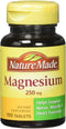 NATURE MADE Magnesium, 250 mg, Tablets, 100 ct...