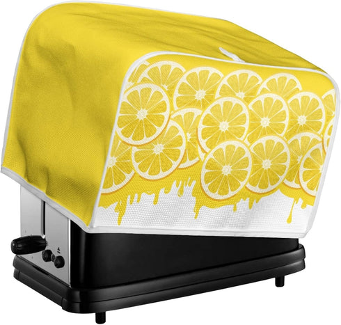 Toaster Cover 2 Slice, Yellow Lemon Washable Bread Maker Cover Toaster Protector, Dustproof Kitchen Appliance Accessories, Women Gift...
