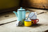 Abbott Collection 27-ENAMEL/CAP WHT Enamel Look Stoneware Cappuccino Mug, White...