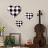 Jetec 3 Pcs Heart Shaped Wood Sign Gray Purple Buffalo Plaid Decor Wooden Heart Wall Sign Rustic Hanging love Plaque Wall Decor for Kitchen Bedroo...