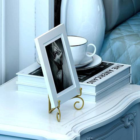 Iron Plate Stand for Display with Folding Design, Picture Stands for Tables, 12 Inch Large Easels for Displaying for Book, Art Piece, Photo and Pl...