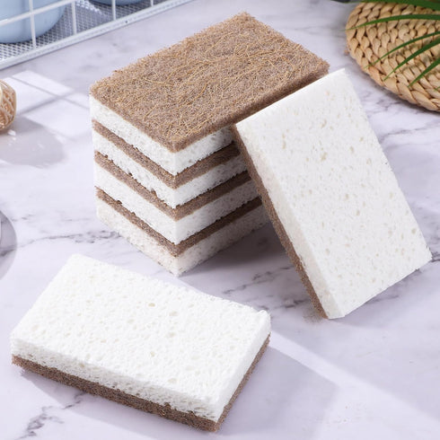 FRCOLOR Scrub Sponges Kitchen 12 Count, Cleaning Sponges Scrubber Sponge Household Cleaner Tools for Washing Dishes, Pots and Pans...