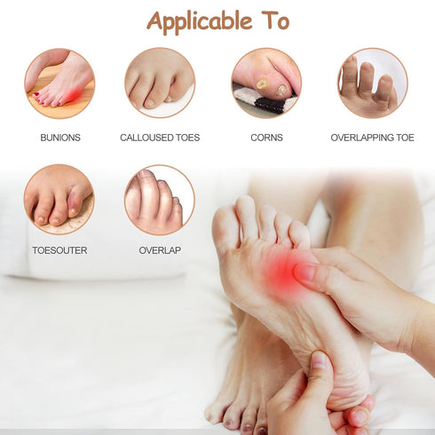 Bunion Relief Sleeve - Toe Splint and Pinky Toe Separator for Men and Women - Toe Spacer Socks - Elastic Cushions with Silicone Pads for Comfort a...