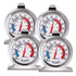 4PACK Refrigerator Thermometer -30-30 deg C/-20-80 deg F, Classic Fridge Thermometer Large Dial with Red Indicator Thermometer for Freezer Refrige...