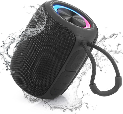 Portable Bluetooth Speaker, BT5.3 Wireless Speaker 20W Bass Diaphragms with Multi LED Light Dynamic Modes, IPX6 Waterproof 16H Playtime supports F...