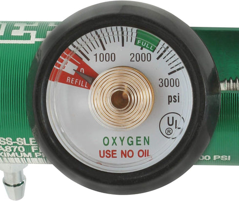 Ever Ready First Aid Oxygen Regulator CGA-870 Gauge Flow Rate with Wrench Key - 0-15LPM...