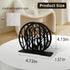 Napkin Holder for Dining Table, Stainless Steel Upright Napkin Holder for Kitchen & Countertop, Modern Black Metal Paper Holder for Western Restau...