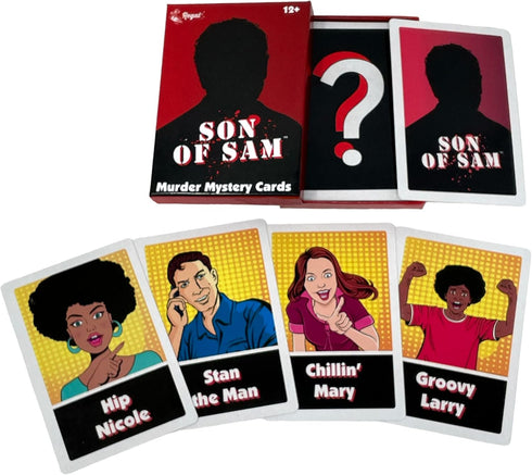 Regal Games - Son of Sam - Murder Mystery Card Game - for Holidays, Game Nights, and Parties - 5”x 2” card size - 54 Count - Up to 26 Players, Age...