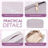 Travel Makeup Bag,Large Capacity Cosmetic Bags for Women,Waterproof Portable Pouch Open Flat Toiletry Bag Make up Organizer with Divider and Handl...