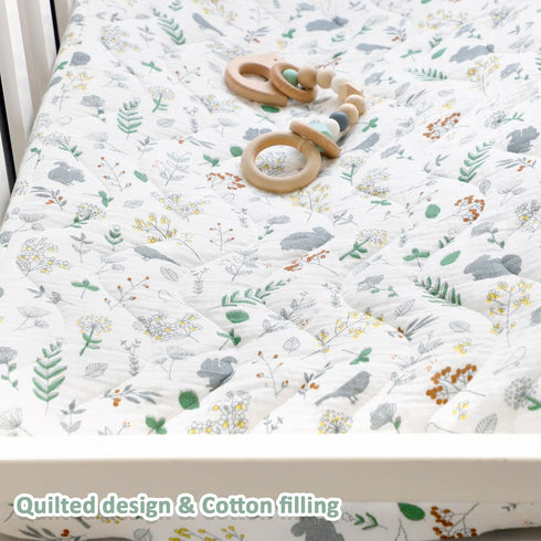 Baby Changing Pad Cover, Muslin Diaper Changing Table Pad Cover, Soft Changing Pad Sheets for Girls and Boys, Quilted and Breathable Changing Tabl...