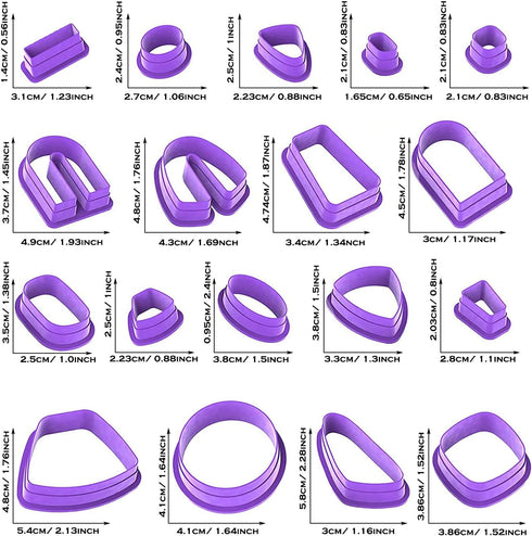 Yayatty 302 PCS Polymer Clay Earring Making Kit, 18 Shapes Polymer Clay Cutters, Plastic Clay Earring Cutters with Earrings Accessories, Clay Patt...