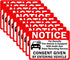 10-Pack Double Sided 3.5"x2.5" - Notice Vehicle is Equipped with Audio and Video Recording Devices Consent by Entering Car Sticker-Vinyl Decal, UV...