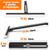 Shower Squeegee 2 Packs for Glass Doors, All-Purpose 360° Rotating Black Silicone Scraper Cleaner Tool for Tile, Walls, Mirror, Car Window, Counte...