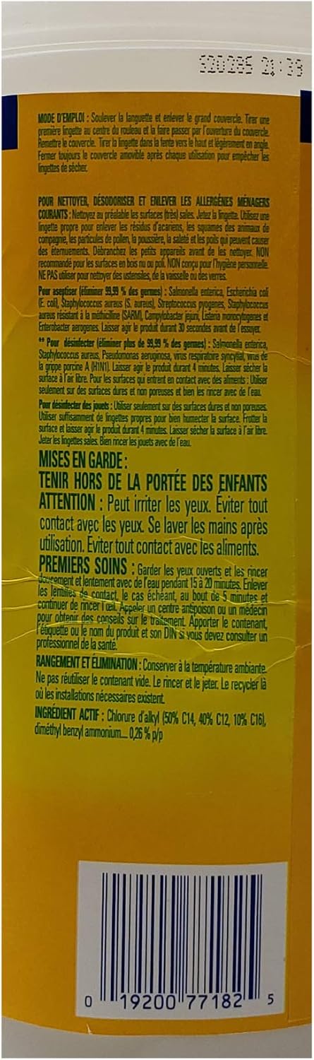 Lysol Disinfecting Cleaning Wipe, 8" x 7", White...