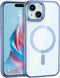 zelaxy Compatible with iPhone 15 Case, Luxury Electroplate Edge Magnetic Case Clear Transparent Slim Hard Shell, Never Yellow Protective Cover for...