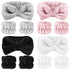 12 PCS Face Wash Headband Wristband Set for Women Girls, Soft Microfiber Facial Spa Hair Wraps Makeup Skincare Bath Headbands Wrist Bands for Wash...